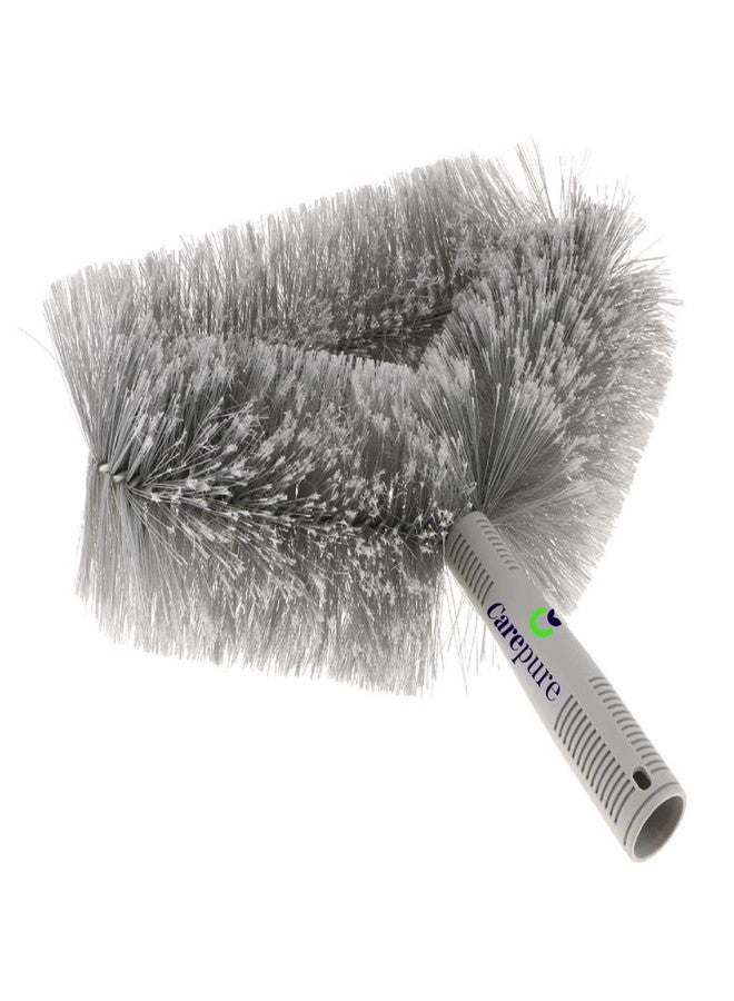 Carepure Triangle Cobweb Brush Ceiling Fan Corner Cobweb Brush Duster Cleaner Cleaning Tool | Ceiling Fan Cobweb Brush Duster Indoor and Outdoor Use | Grey - Image 1